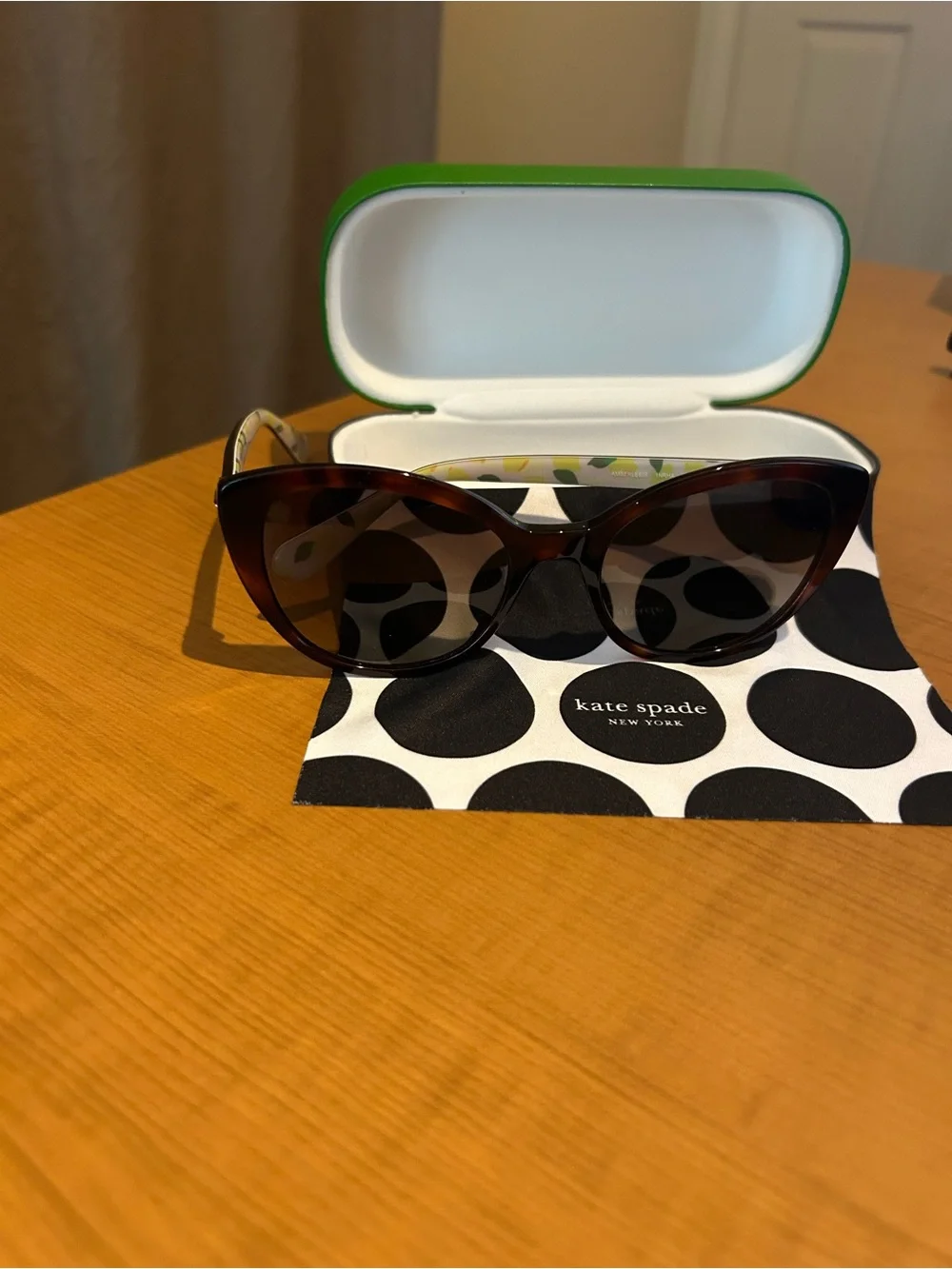 🕶️ Kate Spade Amberlee/S Cat Eye Sunglasses – Beige Havana NEW